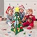 MAJALiS 3D DIY Felt Christmas Tree Set with 25pcs Decorative Ornaments Creative Xmas Gifts Christmas Decorations for Toddlers Kids Children with Gift Bag