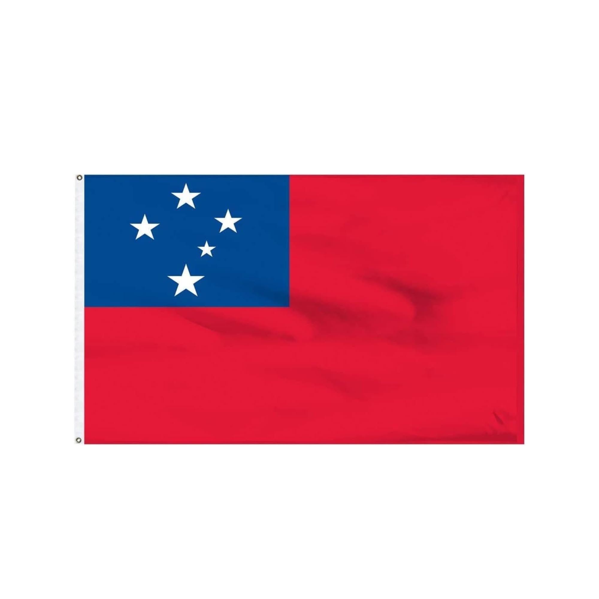 Samoa Flag 5ft x 3ft with Brass Eyelets – Polyester Samoan Flag Banner for Rugby Matches, Community Events, Home & Garden Display
