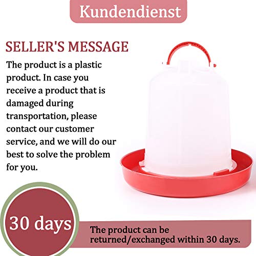 Anjing Futterautomat Hühner 3 kg und Hühnertränke 3l, Futterspender Hühner und Tränke Set für Hühnerfutter,Automatische Wassertränke,Hühner Futtertrog Set,Zubehör Zucht, Farming – Bild 7