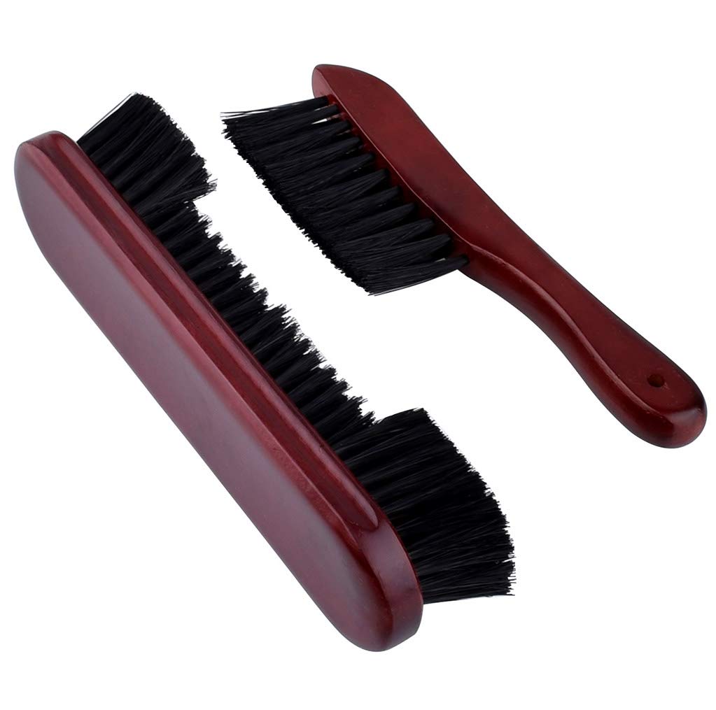 Billiard Brush Cleaner, Billiards Pool Table Brush Rail Brush Set Wood Cleaning Tools Accessory (Wine red)