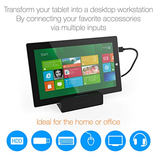 Sabrent USB 3.0 Universal Docking Station with Stand for Tablets and Laptops supports Windows & Mac (DS-RICA)