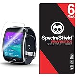 (6-Pack) Spectre Shield for Samsung Gear S Screen Protector (Military-Grade) Flexible Full Coverage Ultra HD Clear Anti-Bubble Anti-Scratch Film