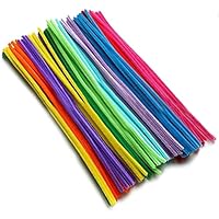 Haodeba 100pcs Pipe Cleaners Chenille Stem Creative Craft DIY Toy, Assorted Color