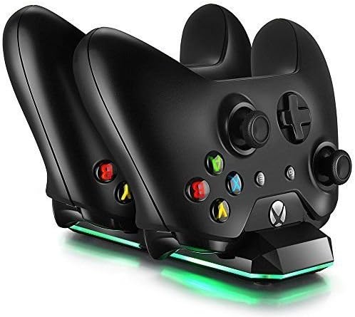XBOX ONE/XBOX ONE S Charging Dock,Anrain Controller Charger with 2 Rechargeable 300 mAh Batteries for XBOX ONE/XBOX ONE S