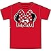 Disney Womens Minnie Mouse Mom Fan T Shirt (Large (12-14), Red)