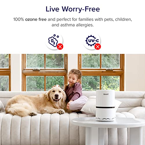 LEVOIT Air Purifiers for Home Smokers Allergies and Pets Hair, True