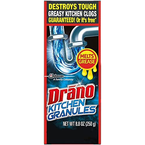 Drano Kitchen Granules Drain Clog Remover and Cleaner, Unclogs blockage