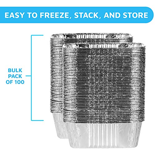 MontoPack Aluminum Mini Disposable Loaf Pans Deep Half Size 6 x 3.5