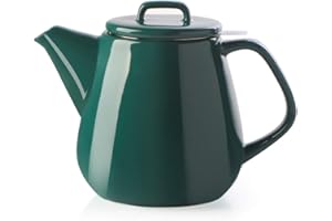 SWEEJAR Ceramic Teapot, Large Tea Pot with Stainless Steel Infuser, 40 Ounce, Blooming & Loose Leaf Teapot for Tea Lover, Gif