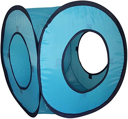 Catrageous Cat Cube Pop Up Tent Collapsible Interactive Toy (Blue)