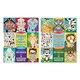 Melissa & Doug Make a Face Sticker Pad Set - Crazy Characters and Crazy Animals