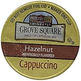 Grove Square Cappuccino Cups, Hazelnut, Single Serve Cup for Keurig K-Cup Brewers, 24 Count (Pack of 2) - Packaging May Vary