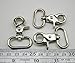 Silvery 1 Inch Diameter D-ring Lobster Clasp Claw Swivel Eye Lobster Snap Clasp Hook Strap 10