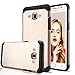 Galaxy Grand Prime Case, Samsung Galaxy Grand Prime Case, AnoKe [Shock Absorption Shockproof] Silicone Hard Rubber Hybrid Dual Layer Heavy Duty Defender Protective Cover For Samsung G5308(Armor Gold)