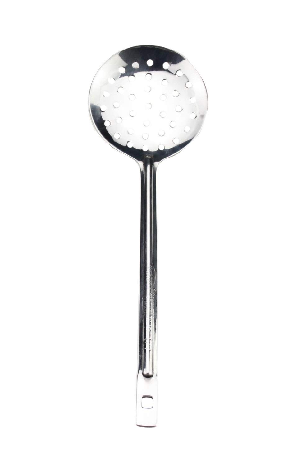 Stainless Steel Slotted Spoon Perforated Skimmer Serving Spoon - Skimmer, Strainer (Size 2: 24.5cm)
