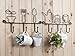 OMMITO Wall Mounted Hooks Rack,11 Inches Iron 3 Hooks Kitchen Home Restaurant Keys Coats Cups Decorative Small