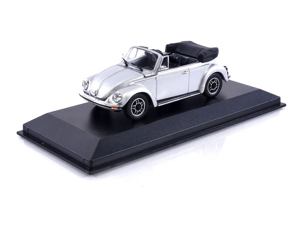Maxichamps 940055130 1:43 Volkswagen 1303 Cabriolet-1979-Silver Collectible Miniature Car, Silver