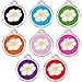 CNATTAGS Stainless Steel with Enamel Pet ID Tags Designers Round Daisy