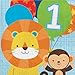 One is Fun ! Boys Birthday Theme 1st Party Supplies Pack (Serves-16) Dinner Plates, Luncheon Napkins, Cups and Table Cover - First Zoo Party Supply Tableware Set Kit Includes Birthday Candles