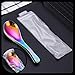 efoot Soup Spoon,4PCS Rainbow Spoon, Stainless Steel Soup Spoon Coffee Spoons Ice Cream Spoon Perfect for Home and Kitchen