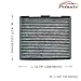 POTAUTO MAP 1051C (CF10329) Replacement Activated Carbon Car Cabin Air Filter for HYUNDAI, Elantra, Tiburon, Entourage, KIA, Sedona (Upgraded with Active Carbon)
