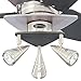 Westinghouse 7850700 Vector Elite Indoor Ceiling Fan with Light, 42 Inch, Brushed Nickel