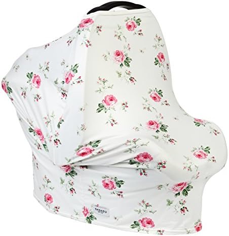 Nursing Cover - Roses - Breastfeeding Cover Scarf - Baby Car Seat Canopy, Shopping Cart, Stroller, Carseat Covers for Girls and Boys