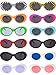 Blulu 12 Pairs Clout Oval Goggles Oval Kurt Mod Thick Frame Round Lens Sunglasses Oval Round Glasses Mod Sunglasses for Women Men Teenagers Girls Boys 12 Colors