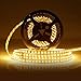 LEDMO LED Strip Light Non-Waterproof SMD2835 600LEDs 3000K 16.4Ft DC12V 15LM/LED 3 Times Brightness Than SMD 3528 LED Light Strip LED Ribbon for Kicthen Bedroom and Sitting Room Warm White