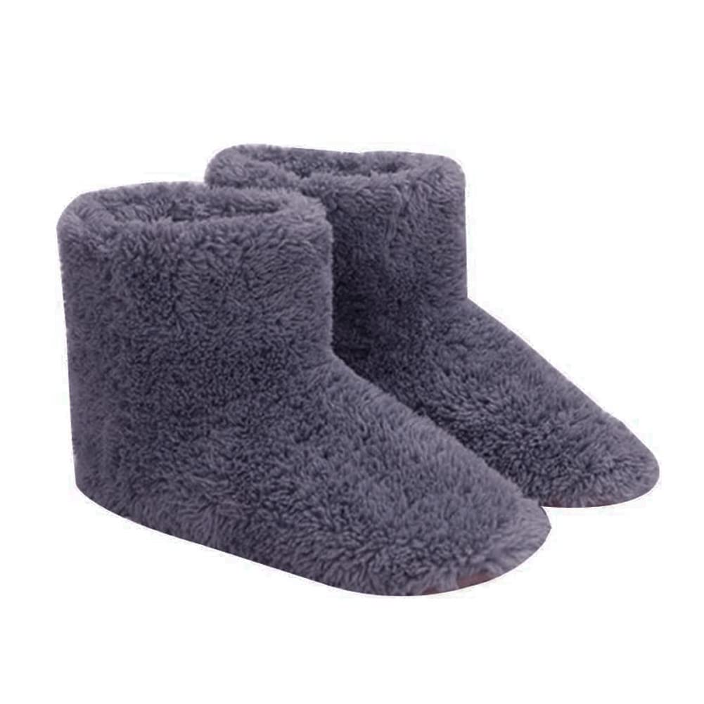 IBLUELOVER USB Heating Slippers Chargeable Washable Electric Boots Slippers Plush Heated Feet Warmer for Men Women Indoor Use