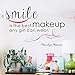 A Smile Is the Best Makeup Any Girl Can Wear Peel and Stick Marilyn Monroe Quote Wall Decals Stickers Wall Art Home Decor