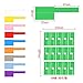 TecUnite 20 Sheets Self-Adhesive Cable Labels Waterproof Tear Resistant Cord Label Stickers, 600 Pieces Totally, 10 Colors