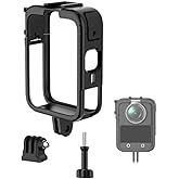 Cage Protective Frame Compatible for DJI Osmo 360, Lightweight and Durable Plastic Housing Cage with Cold Shoe for Osmo 360, Come with Mount Adapter & Thumb Screw