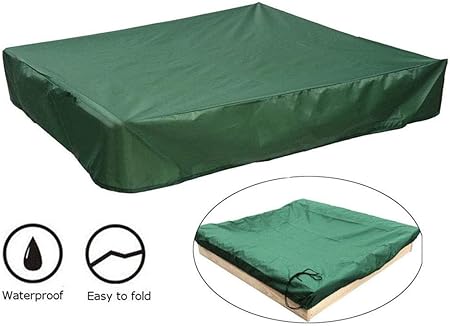 XYLUCKY Cubierta de Caja de Arena con el Lazo,a Prueba de Polvo Impermeable Arenero Piscina