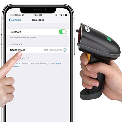 image for 3-in-1 Bluetooth Laser Barcode Scanner, SLYPNOS 1D Handheld Bar Code R