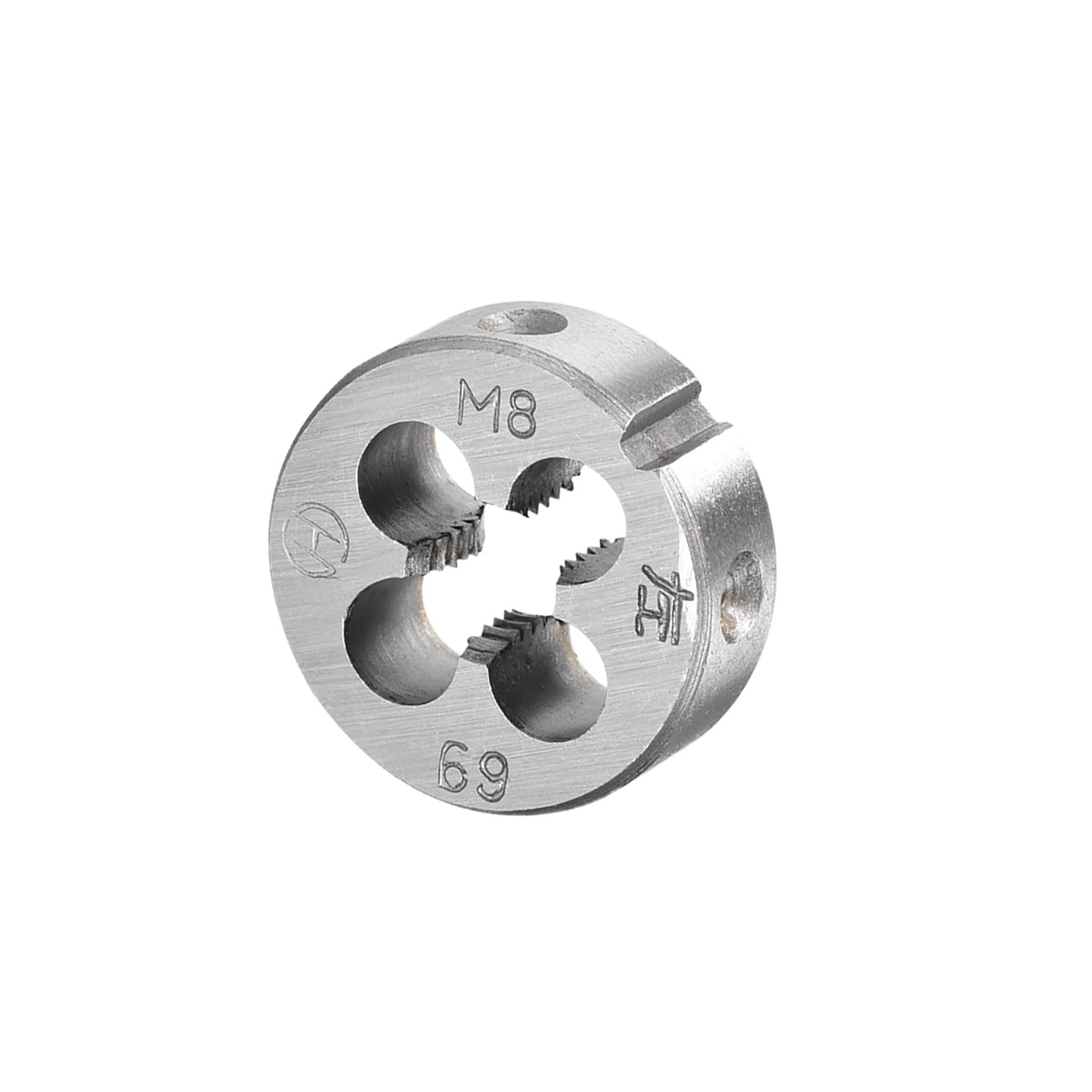 CoCud Metric Adjustable Round Die, M8 X 1.25, Alloy Steel Thread Left Hand Threading Die - (Applications: for Processing External Threads for Metal Plastic)