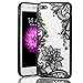 HUIYCUU iPhone 7 Plus Case,iPhone 8 Plus Case, Henna Lace Flower Slim Fit Case Soft Border Matte Hard Back Cover Girls Paisley Datura Design for iPhone 7 Plus/iPhone 8 Plus 5.5 inch,Black Mandala