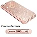 iPhone 6 Plus Case, iPhone 6s Plus Case, Anuck 3 in 1 Hybrid Shockproof Glitter Protective Case [Bling Sparkles] Heavy Duty Armor Defender Case Cover for Apple iPhone 6/6s Plus (5.5 inch) - Rose Gold