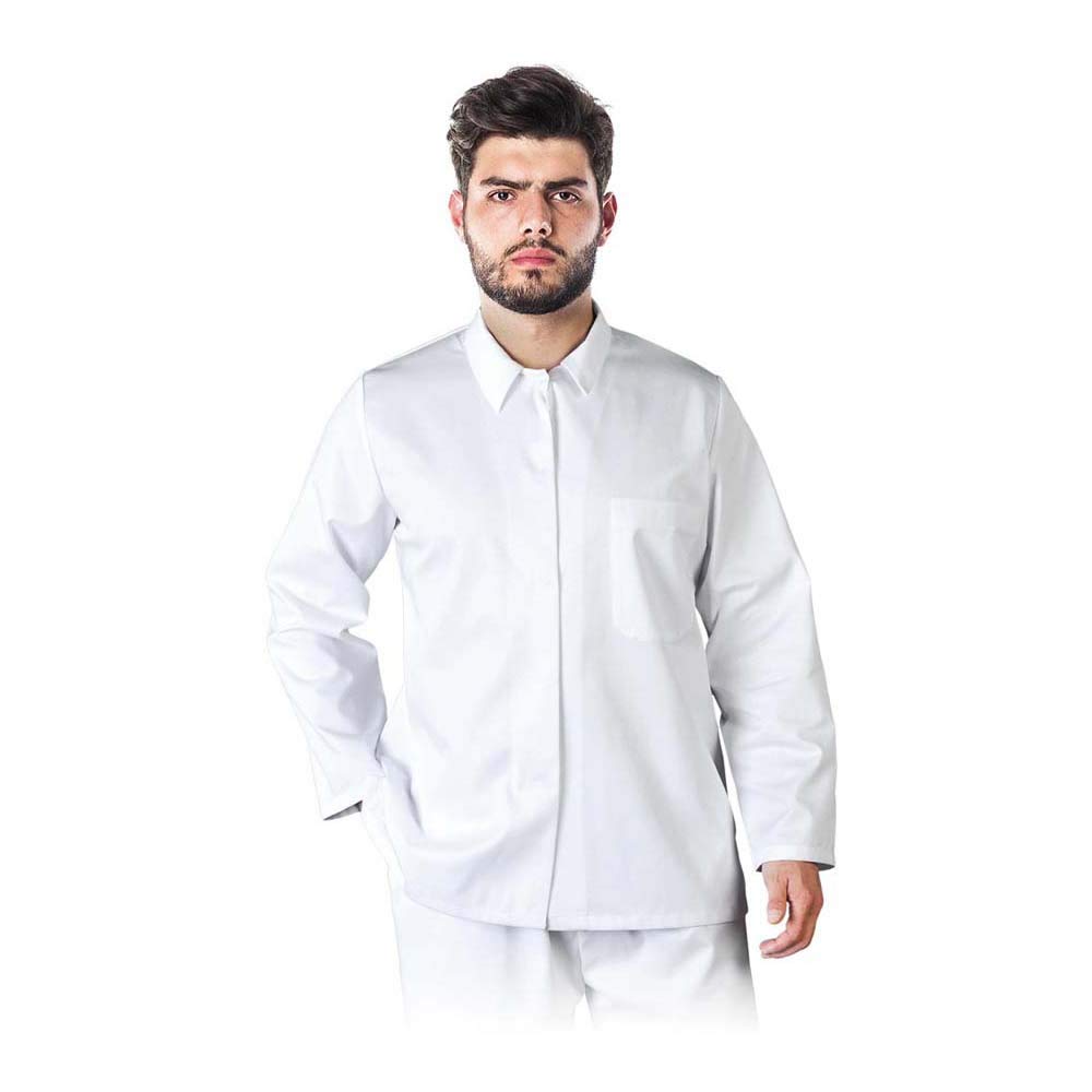 Leber&Hollman LH-Food+Jbuxl Cook/Food/HCL Protective Blouse, White, X-Large Size