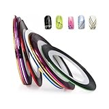 World Pride Nail Tape Stripe Decoration Sticker Hologram Set of 10