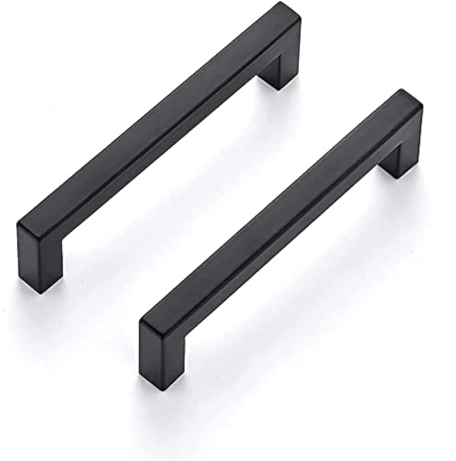 LONTAN 10 Pack Black Cupboard Handles 288mm Hole Centers Black Kitchen Door Handles Stainless Steel