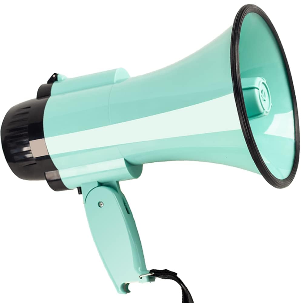 thumbnail image 2 of Loudmore Mini Portable Megaphone - Lightweight With Alarm & Volume Adjustment (Blue) 2 of 12