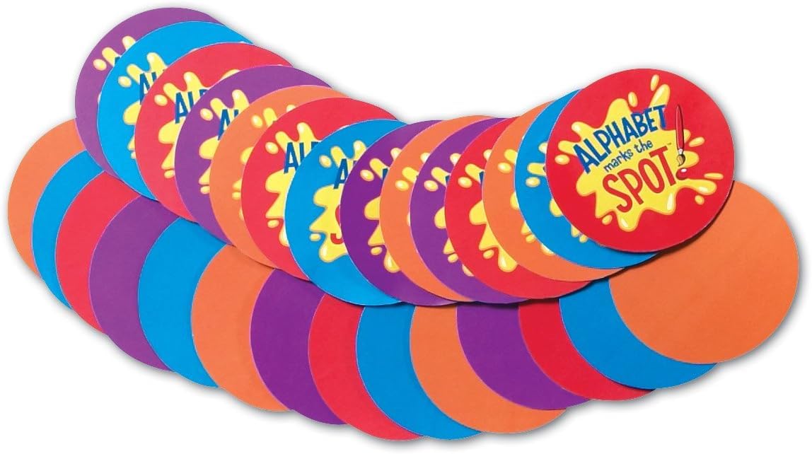 Learning Resources Alphabet Marks The Spot Floor Mat, 34 Piece Set, Ages 5+, Letters, Sounds, Alphabet Game,Spelling Games