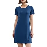 BAMBOO COOL Nightgowns for Women Sleepshirts Cute Short Sleeve Dress Pajamas Women's Soft Sleepwear