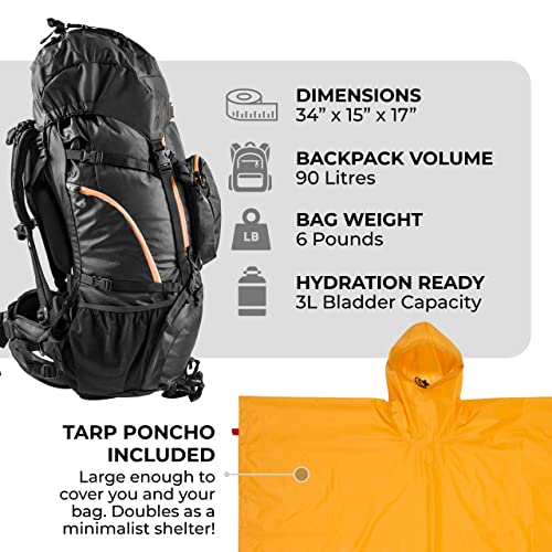 TETON Sports Grand 5500 Ultralight Plus Backpack; Lightweight Hiking