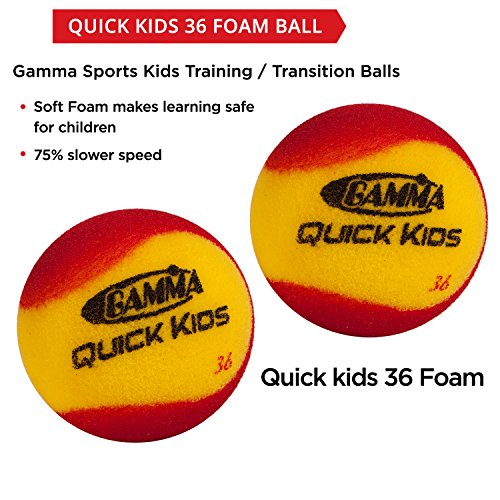 Gamma Sports Quick Kids 36 Foam Low Bounce Training and Practice Tennis
