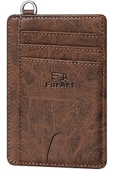 FurArt Slim Minimalist Wallet, Front Pocket