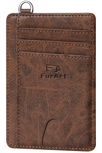 FurArt Slim Minimalist Wallet, Front Pocket