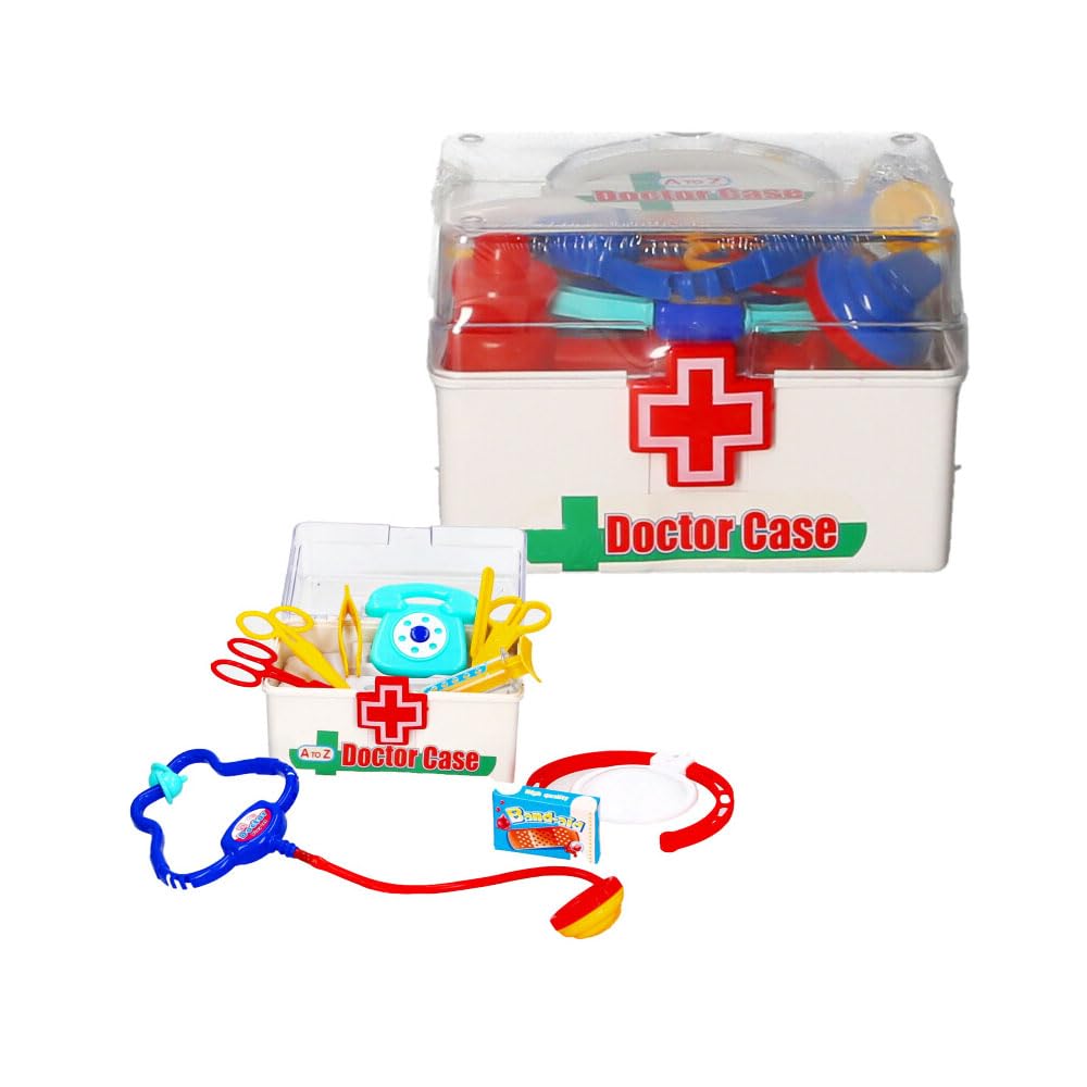 Doctor Carry Case Play Set - Toy Medical Instruments Set, Toddlers Fun, Role Playing Educational Games, Paramedics Case, Doctors and Nurses Toy Equipment Kit