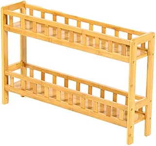 Storage Cart Carro de Almacenamiento Delgado de Bambú, Carro Utilitario